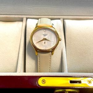 Tissot Cream and Gold Pearl Inlay Watch